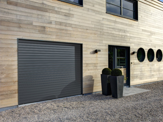 Porte de garage enroulable, lames aluminium haute densité